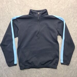 Nike Golf 1/4 Zip Sweatshirt Mens M‎ Blue Therma Fit Elastic Hem Mock Neck